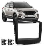 Moldura do Painel 2 Din Japonês Chinês Creta 2017 2018 2019 Preto Encaixe para DVD Multimídia - Ludovico