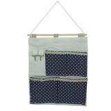 Moldura Organizadora Azul Marinho com Bolinha Branca- 4 nichos - Interponte