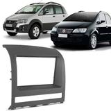 Moldura Painel 2 Din Dvd Fiat Idea 2006 à 2011 Cinza Kiron - S/m