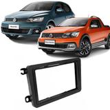 Moldura Painel 2 Din Dvd Gol Saveiro G7 2016 à 2017 Preto - S/m