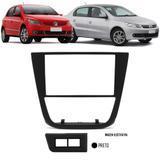 Moldura Painel 2 Din Gol Voyage 2009 à 2013 Preto - Autoplast
