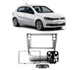 Moldura Painel 2 Din para Gol, Voyage e Saveiro G6 Prata EPX 219 - Expex
