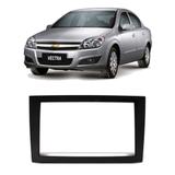 Moldura Painel Chevrolet Vectra 2006 a 2011 2Din Ludovico Padrão Chinês e Japonês Preta