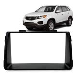 Moldura Painel Dvd 2 Din Kia Sorento 2010 A 2012 Preta - Ajk