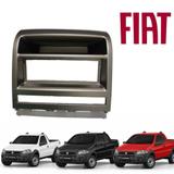Moldura Painel Som Rádio 1 Din Strada 2007 a 2012 Cinza - Mtc