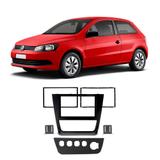 Moldura Painel Volkswagen Gol G6 2013 a 2016 1Din 2Din Ludovico Padrão Chinês e Japonês Preta