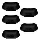 Molheira de Melamina / Plastico para Shoyu 50 Ml Comida Japonesa Cor Preto 5 Unidades utilgoods