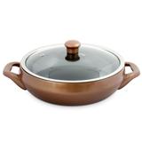 Moquequeira Em Cerâmica Cobre Com Tampa 28cm 3.5L Ceraflame