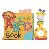Mordedor para Bebê Livro de Banho e Chocalho Girafa - Bbr toys