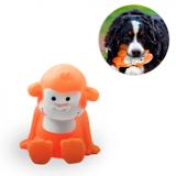 Mordedor para Cachorro Modelo Macaco Alaranjado com Efeito Sonoro Pet Toys