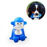 Mordedor para Cachorro Modelo Macaco Azul com Efeito Sonoro Pet Toys