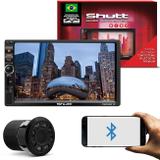 MP3 MP5 Autmotivo Shutt Chicago TV 2 Din 7 Polegadas USB Bluetooth + Câmera Ré Visão Noturna 8 LEDs