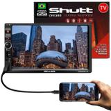 MP3 MP5 Player Automotivo Shutt Chicago TV 7" 2 Din Full Touch BT SD Espelhamento Android Via USB