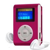 MP3 Player com Entrada SD e Fone de Ouvido Rosa + Mc058 - Gbmax