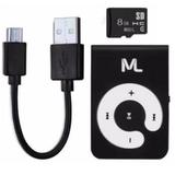 MP3 Player Multilaser Micro Sd 8GB MP3 Preto - MC-300