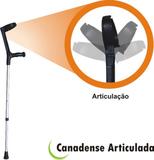 Muleta Aluminio Articulado Preto Alo
