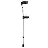 Muleta de aluminio pequena com bracadeira articulada preto indaia