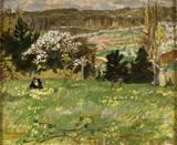Mulher Colhendo Flores - Pierre Bonnard - Tela 60x73 Para Quadro - Santhatela