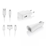 Multilaser Kit de Carregador 3 em 1 Micro USB IPhone 4 IPhone 5 CB068