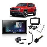 Multimídia Jeep Renegade PCD 2018 2019 SPH-DA138TV Pioneer + Câmera de Ré + Moldura + Chicotes