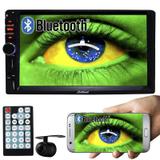 Multimídia Mp5 Vídeo Automotivo 2 Din Tela 7 Detroit Fm Usb Aux Bluetooth Espelhamento Câmera de Ré - Audio tiger