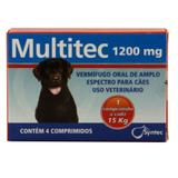 Multitec 1200mg Vermífugo Cães c/ 15kg 4 comp. - Syntec