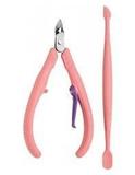 Mundial 168 Alicate Cutícula Flex + Espátula Rosa