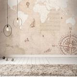 Mural Mapa Mundi Vintage - Tacolado