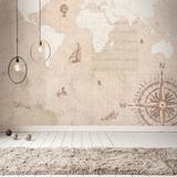 Mural Mapa Mundi Vintage - Tacolado