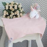 Naninha c/ Porta Chupeta - Unicórnio Rosa - Laura baby