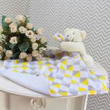 Naninha c/ Porta Chupeta - Urso Losango Amarelo - Laura baby