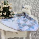 Naninha c/ Porta Chupeta - Urso Losango Azul - Laura baby