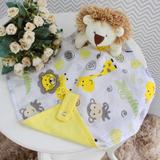 Naninha com Porta Chupeta - Leão Safari Amarelo - Laura baby