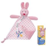 Naninha com prendedor de chupeta coelho rosa pimpolho