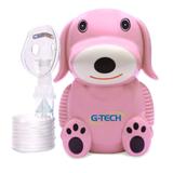 Nebulizador a Ar Comprimido G-Tech NebDog Bivolt Rosa