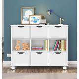 Nicho Organizador 108 X 83 Cms Com 6 Gavetas E Rodízios Qmovi Branco