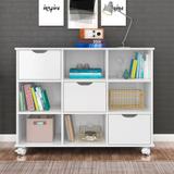 Nicho Organizador 108 X 83cm C/ Rodízios - 1478 Bco - Qmovi
