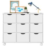 Nicho Organizador com Rodízios Toys 9 Gavetas Branco - Mpozenato - Mpozenato - qmv