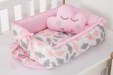 Ninho Para Bebe Redutor Nuvenzinha Rosa - Gaby baby enxovais