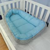 Ninho Redutor de Berço - Chevron Cinza/Azul - Casatema