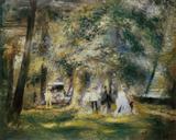 No Bosque de Saint-Cloud - Pierre-Auguste Renoir - Tela 50x62 Para Quadro - Santhatela