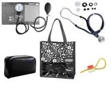 Novo Kit Aparelho de Pressão com Estetoscópio Rappaport Premium Grafite + Bolsa JRMED