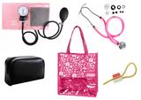 Novo Kit Aparelho de Pressão com Estetoscópio Rappaport Premium Rosa + Bolsa JRMED