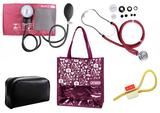 Novo Kit Aparelho de Pressão com Estetoscópio Rappaport Premium Vinho + Bolsa JRMED