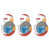 Nuk (PA7301-1B) 100 silicone Chupeta Masculina (Kit C/03)