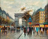 O Arco do Triunfo - Antoine Blanchard - Tela 30x36 Para Quadro - Santhatela