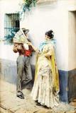 O Flerte - Anders Zorn - Tela 30x45 Para Quadro - Santhatela