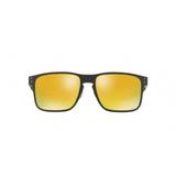 Oakley HOLBROOK METAL OO4123 412313 Preto Lente Espelhado Amarelo Iridium Tam 55