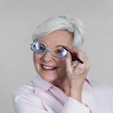 Oculos auxilio para maquiagem lupa com led aumento 3x lente gira para sobrancelha - Faça resolva