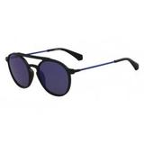 Óculos Calvin Klein Jeans Ckj511S 002 Preto Fosco Lente Azul Tam 52